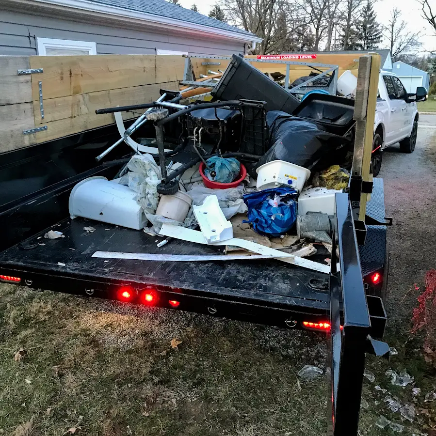 Roll-off dumpster delivered to a residential driveway in Center Point